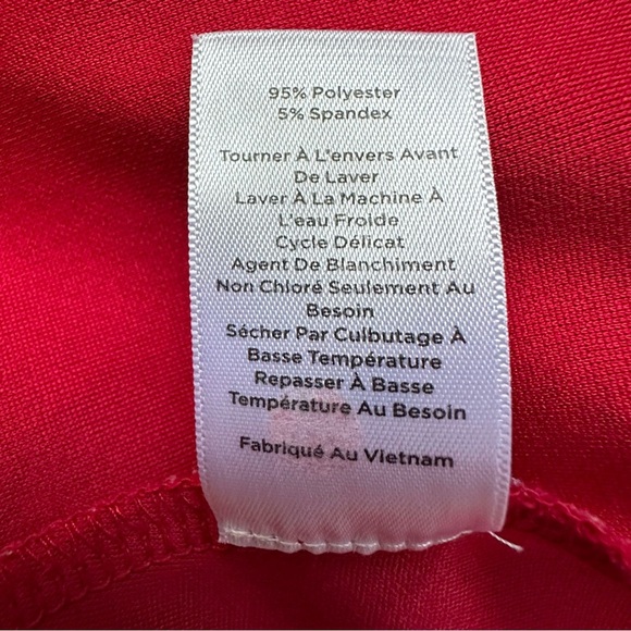 Talbots Vibrant Red Jersey Blouse with Tie Sleeves, Medium - Picture 7 of 8